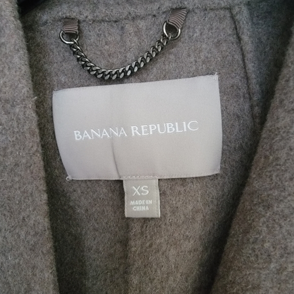 Banana Republic Double Faced Wrap Coat Taupe - Picture 7 of 14